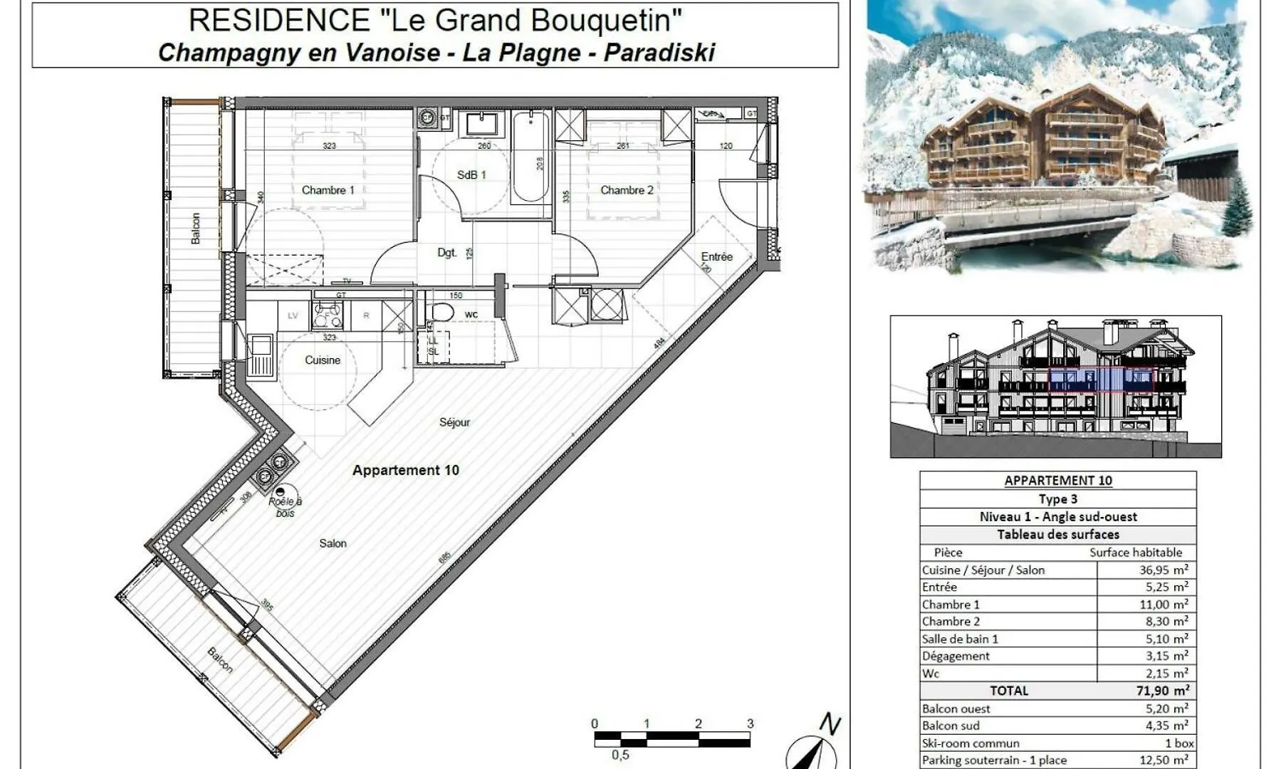 Residence Le Grand Bouquetin - 3 Pieces Pour 6 Personnes Mae-9984 ラ・プラーニュ